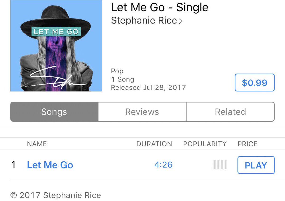 My first single 'Let Me Go' is now available on iTunes! Getttt it. #LetMeGo 🥀
