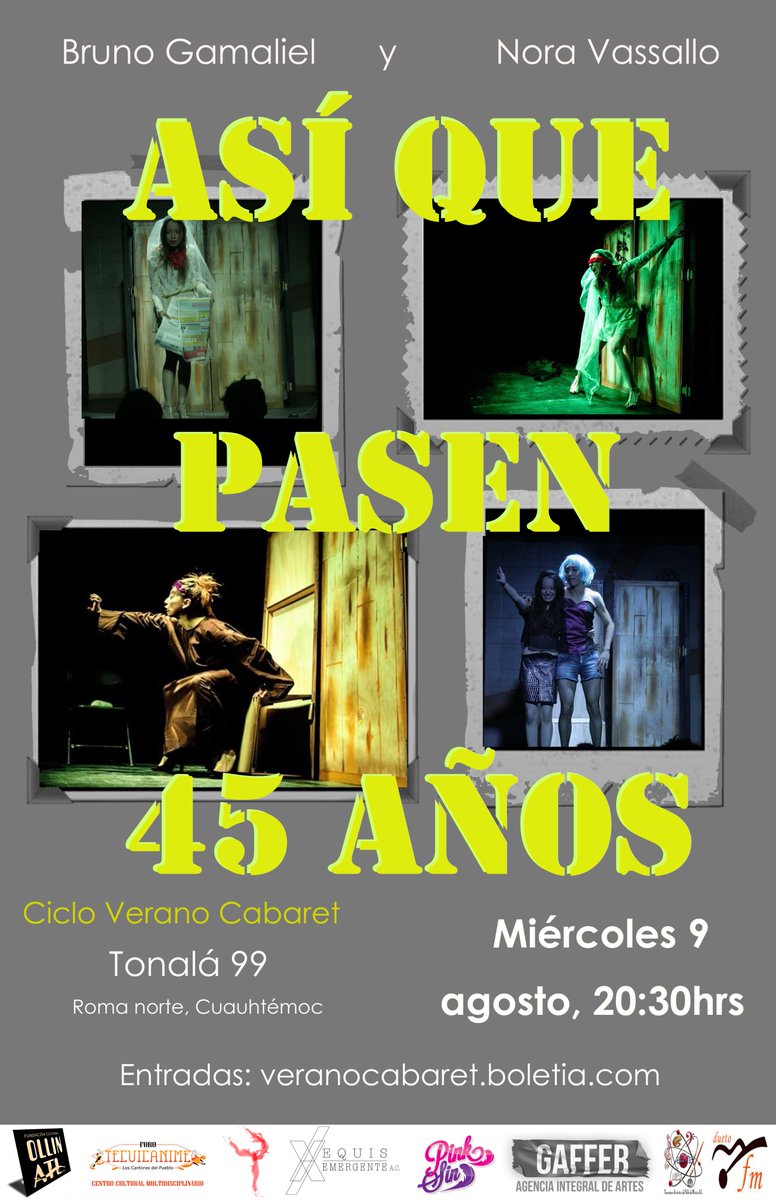 ElisaIRamos's tweet photo. #TQuieroDecirQue abriendo #VeranoCabaret  @NoraVassallo y @bruno_gamaliel en #AsiQuePasen45años 9 de agosto 20:30hrs
https://t.co/qCcHgRsgTY https://t.co/4s35l70KEZ