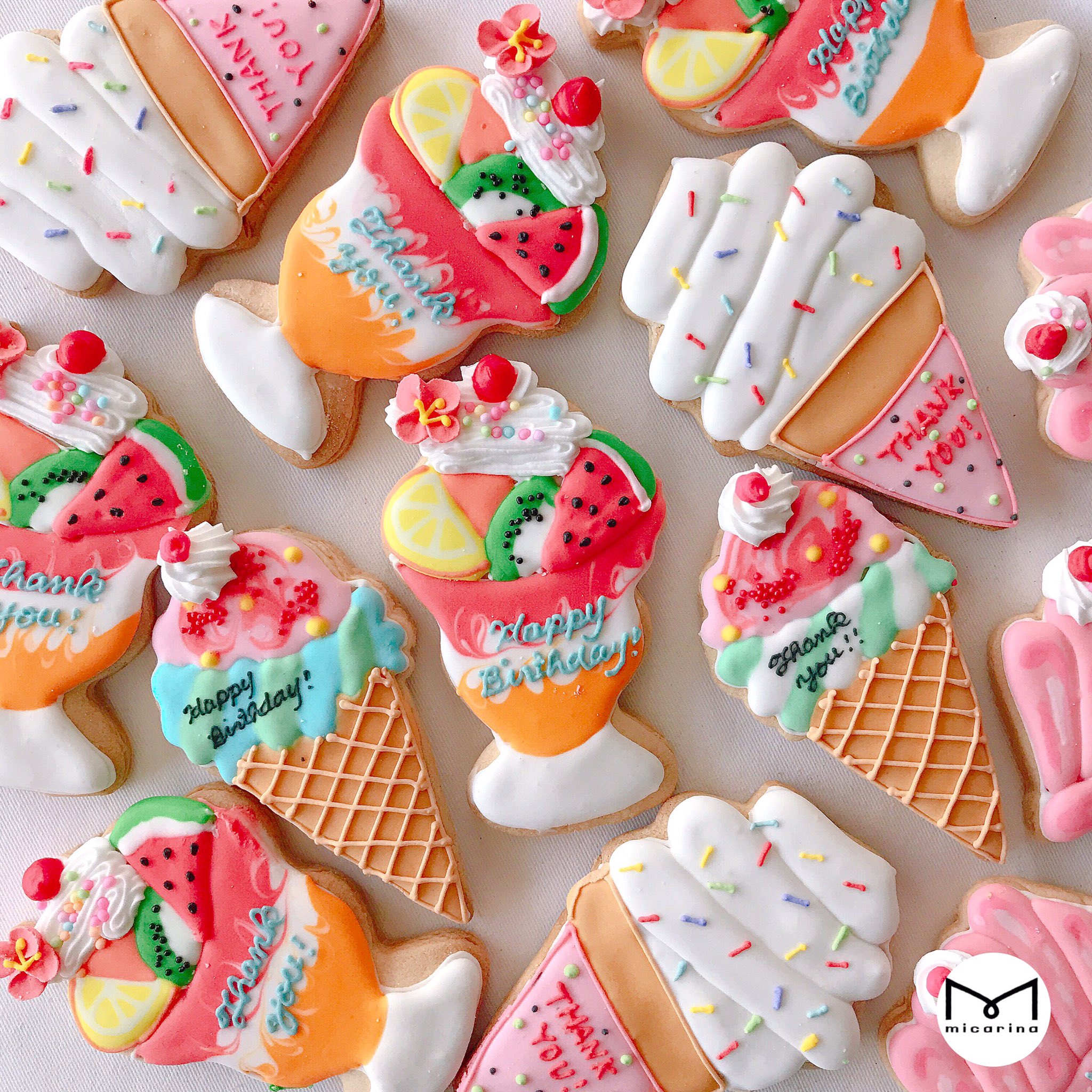 再販準備中】選べるリボン・イニシャル♡クッキー＆クリーム アイス