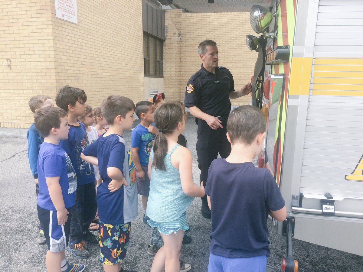 MsRteaches's tweet photo. Pajamas, firemen and fire trucks... oh my! Thank you to @NFPFFA for teaching us all about fire safety and your A1 truck @SSSummerHEAT!! 🚒 https://t.co/kE0LaUEjda