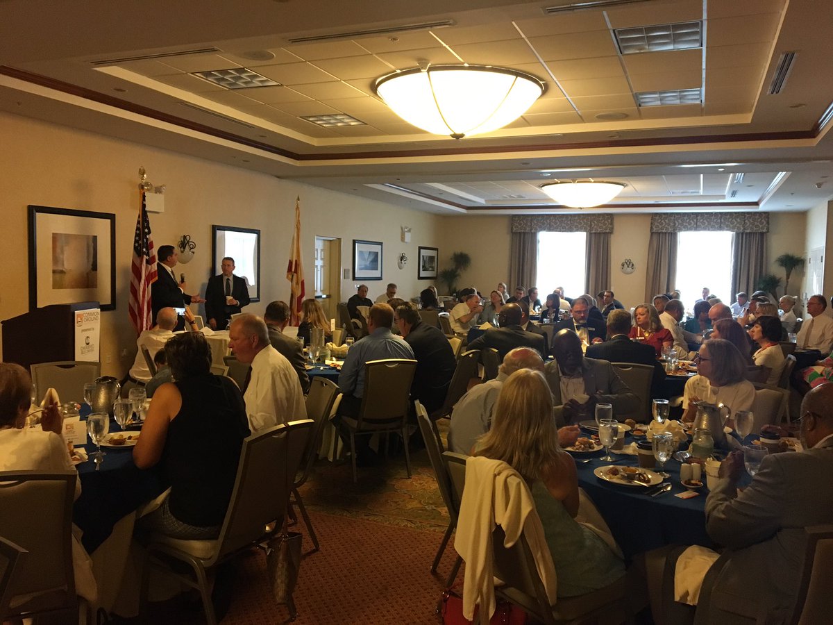 📸 Today's @FlaglerChamber1 Common Ground breakfast with @TravisJHutson + <a href="/Paul_Renner/">Paul Renner</a> — talking about the upcoming legislative session.