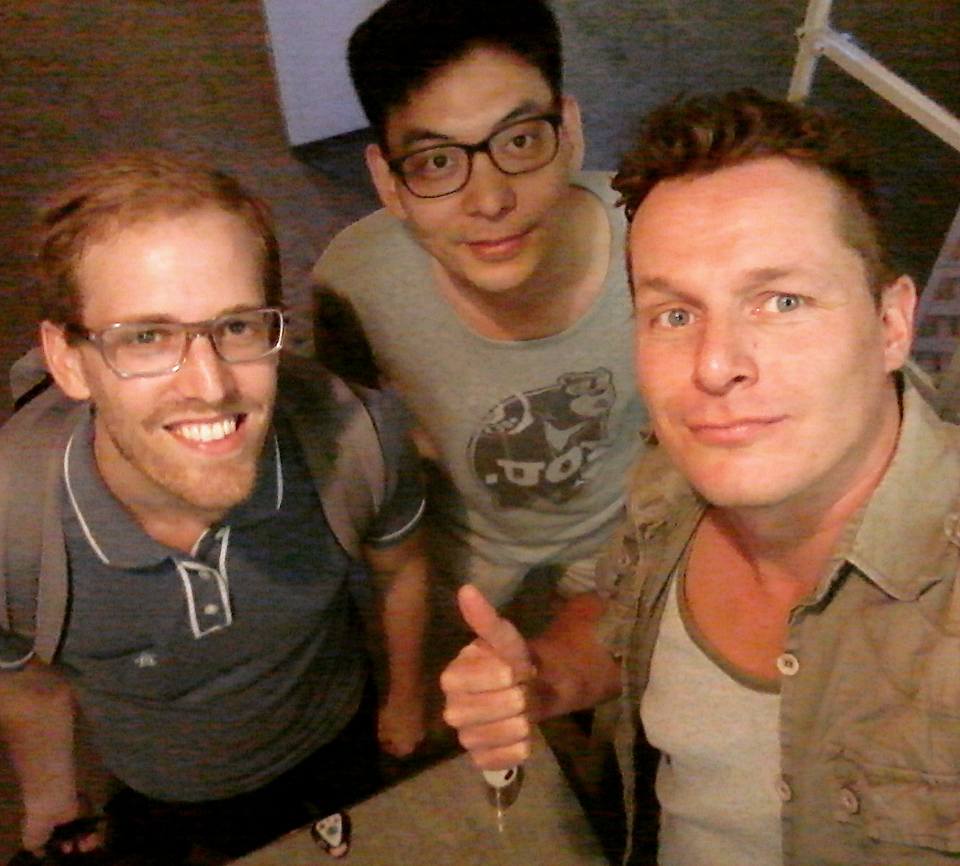 Giliam's tweet image. With the magazine, hard at work