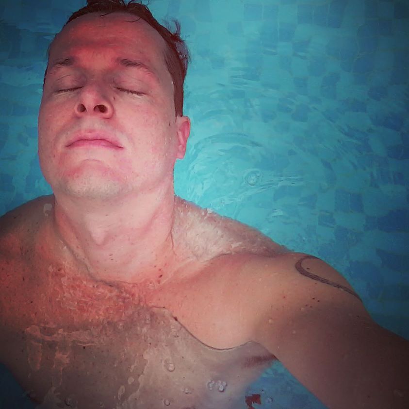 Giliam's tweet image. at gym, swimming