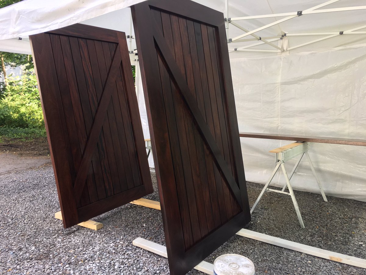 ABCraftsman's tweet photo. Tomorrow is the day for install of these exterior mahogany #barndoors!!! Looking forward to the clients reaction(fingers crossed). https://t.co/ZXTNs0jUQT