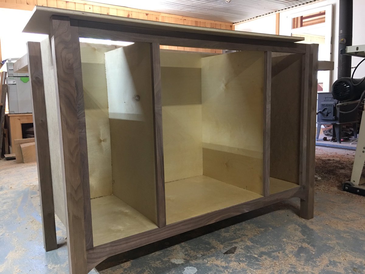 Helping Jason with a custom walnut bathroom vanity!!!