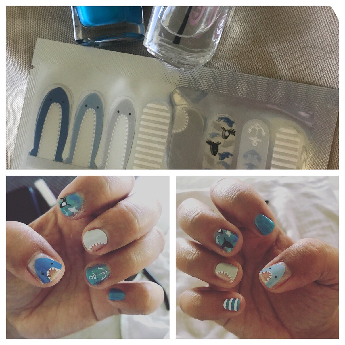 NerdmaidSMG's tweet photo. 🌊🦈🦈🌊 #SharkWeek nails à la @goscratchit. Favorite set yet!!! 🌊🦈🦈🌊
#DontFearTheFin #stopfinning #Shark #Nails #Muirmaid #Mermaid #MermaidLife https://t.co/pA6aa9oHGw