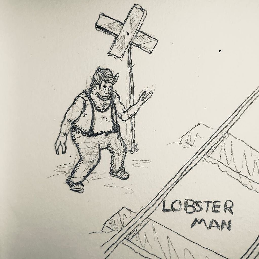 DustinInTN's tweet photo. Lobster Man
#hobo #hoboaday #sketchbook .
.
.
#lobsterboy #freaks #lowbrow #lowbrowart https://t.co/sg6HgeaXmu https://t.co/XoqXFopJId