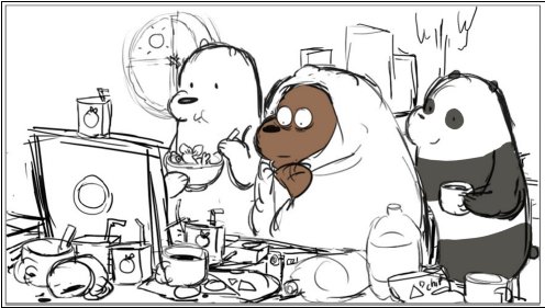 Today is our two year anniversary! Here's storyboards from our premiere episodes "Our Stuff" and "Viral Video" @maddieshara #WeBareBears 