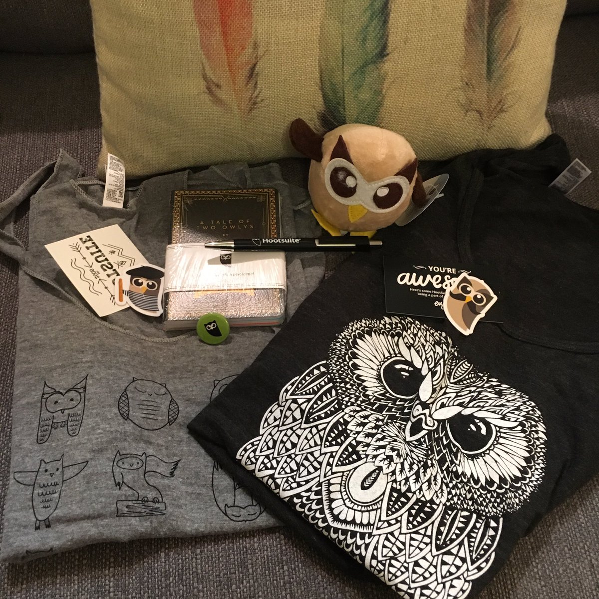 AtodaJ's tweet photo. Awhile back, I sent @HeathaFAHX love w/ @hootsuite
They saw &amp; sent us this fun package!
Thanks again for taking care of my bride! #HootSwag https://t.co/KGn1BHTSPU
