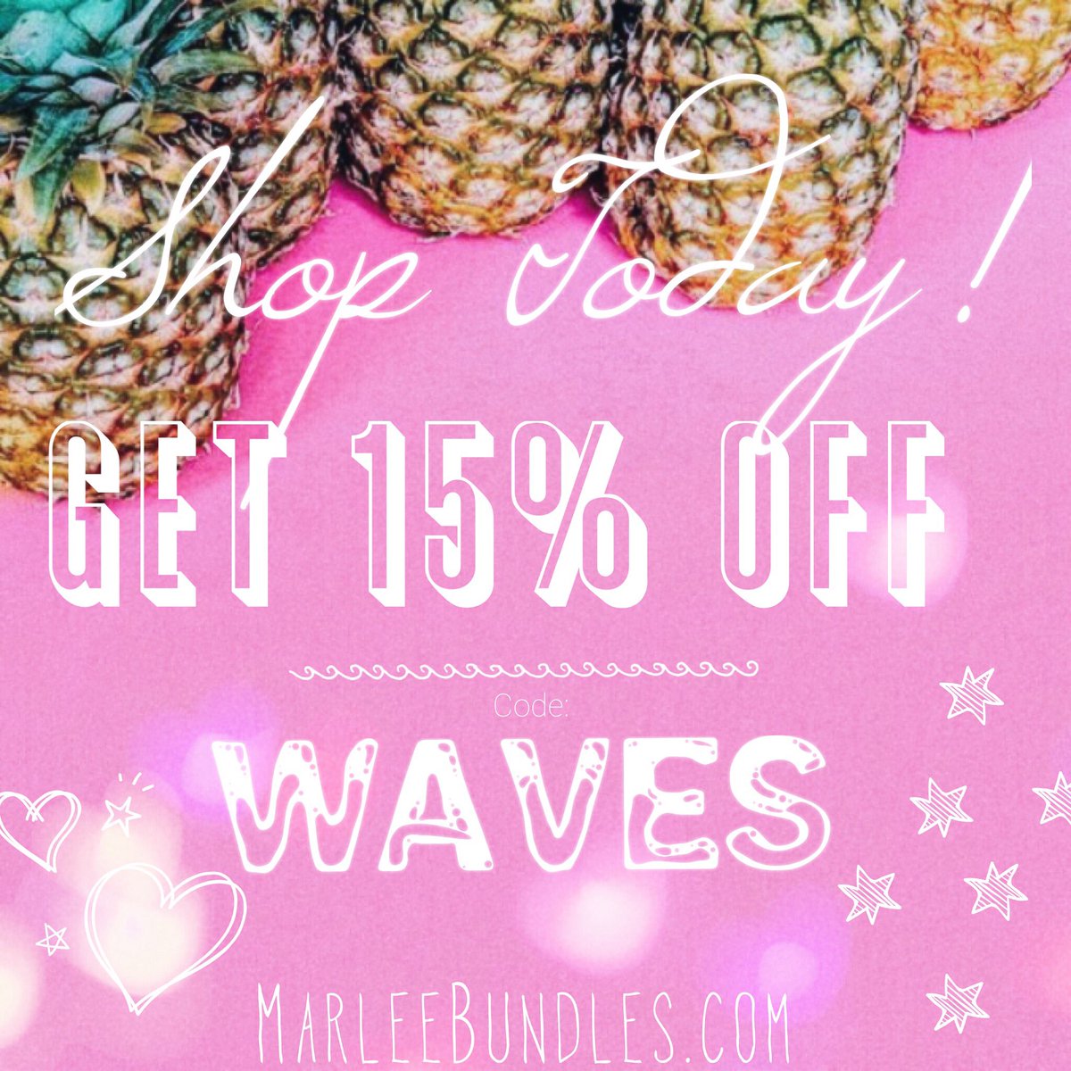 marleebundles's tweet photo. For limited time you can use coupon code WAVES for 15% off your extensions! Order #360frontals #sleekandstraight  bundles or any texture! 🏝⛱ https://t.co/EhcbvaZYeP