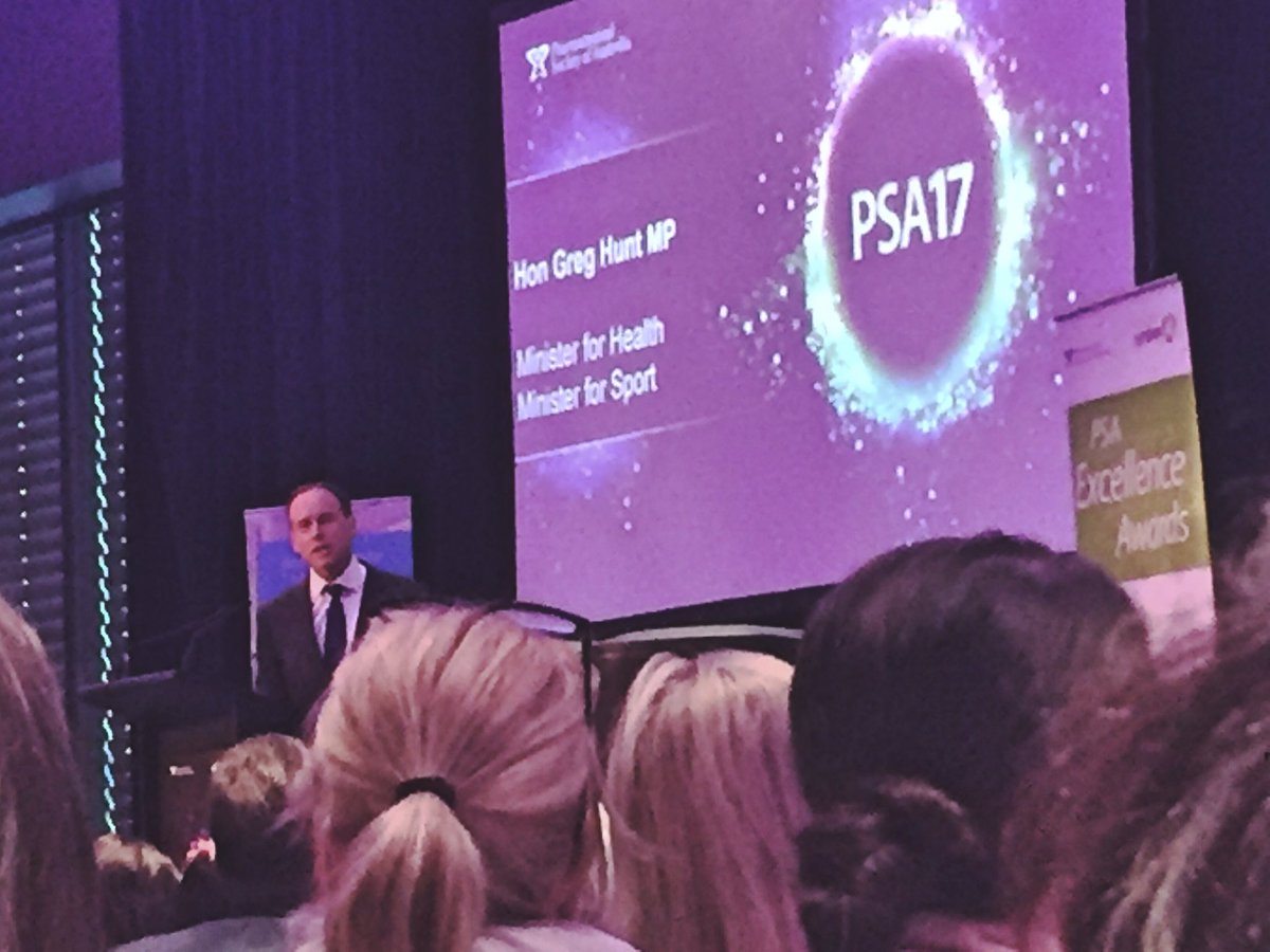 CrystalSavx8's tweet photo. The Hon. Greg Hunt knows Pharmacy is fundamental to healthcare. Excited for change #PSA17SYD https://t.co/c6AHgqe2lR