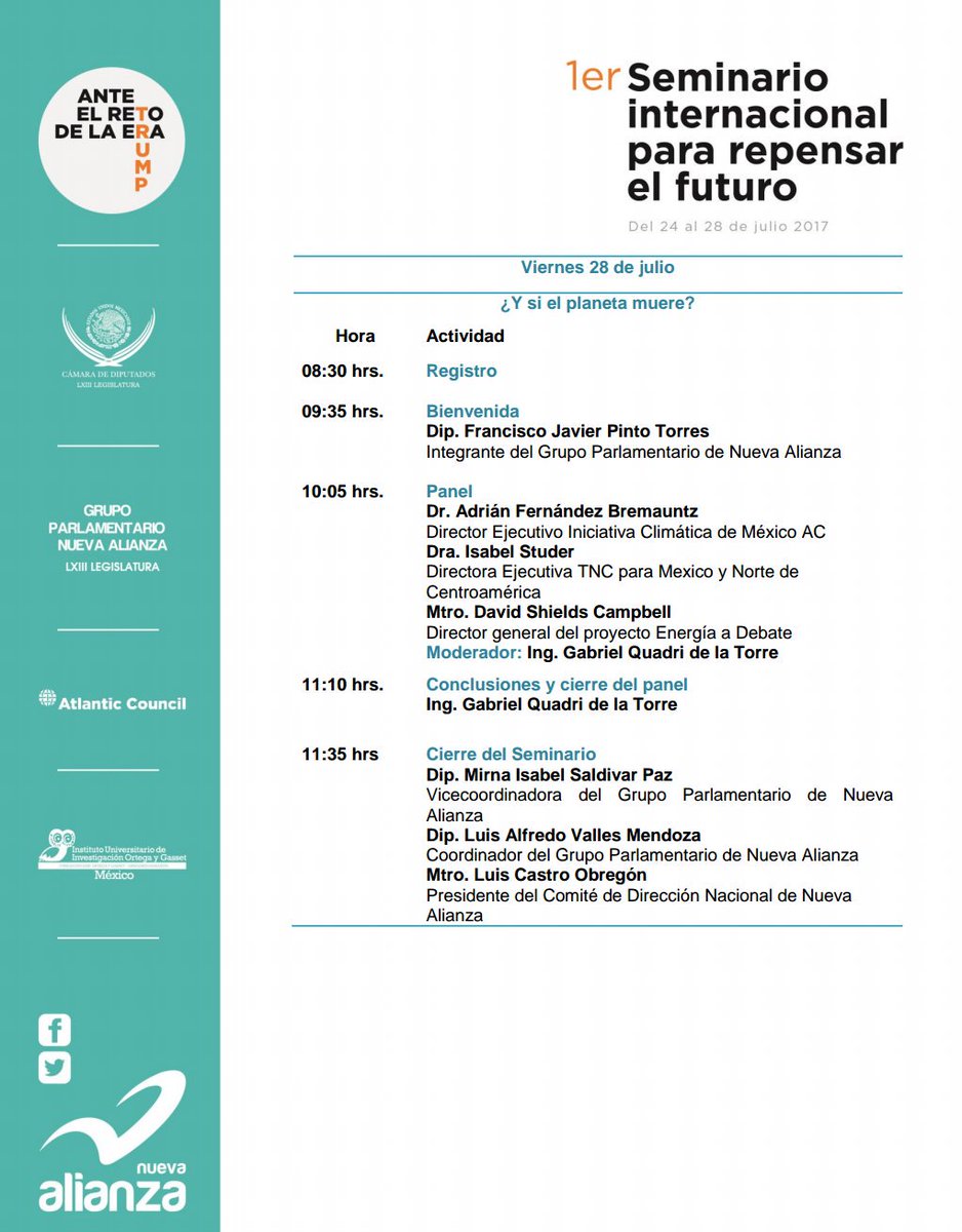 semref2017's tweet image. ¿Y si el planeta muere?
Mañana 5to y último día de actividades.
Sigue la transmisión en vivo en: facebook.com/Seminario-inte… #QuiénDijoMiedo