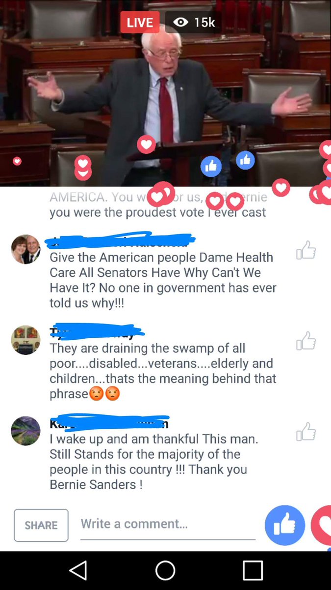 RandiDallas6's tweet photo. Watching @SenSanders on the Senate floor! Sir, you are truly the People's Champion 🔥 We are with you! #StillSanders https://t.co/E4kliRgYdL