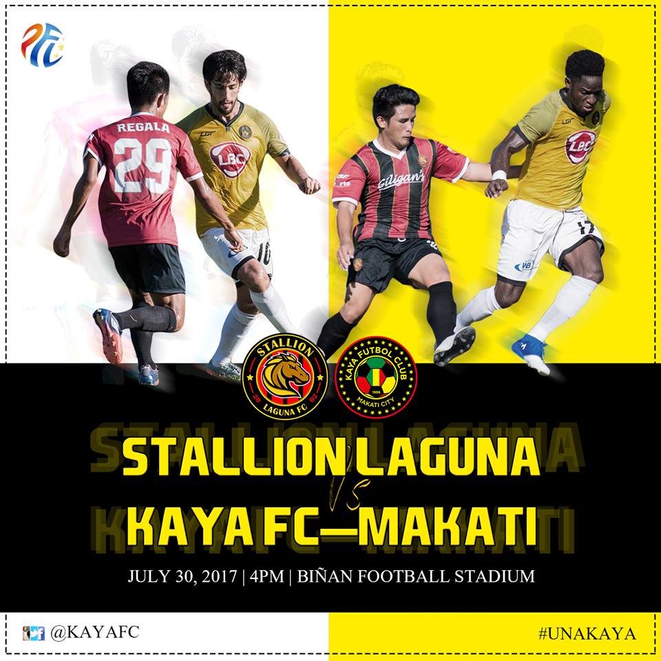 CoachLerche's tweet photo. @StallionFCPhil has found its rhythm, @KayaFC in top form. Who will go home with victory on July 30 at Biรฑan Stadium? #PFL #CoachLerche https://t.co/Rw64MZQcEo