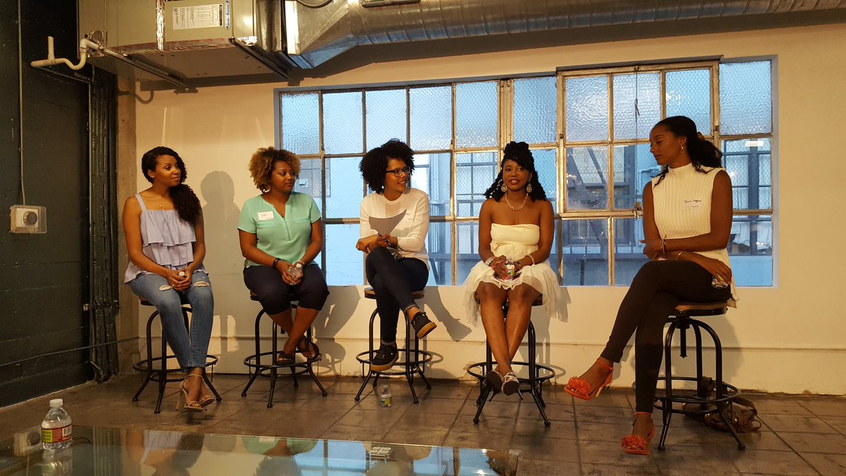 SoCalMad's tweet photo. Awesome #curltalks panelists @codieco @ValynciaColette @CurlTalks #naturalhairandthelaw (insta) @Brook_Sitgraves https://t.co/bDF4Grf681