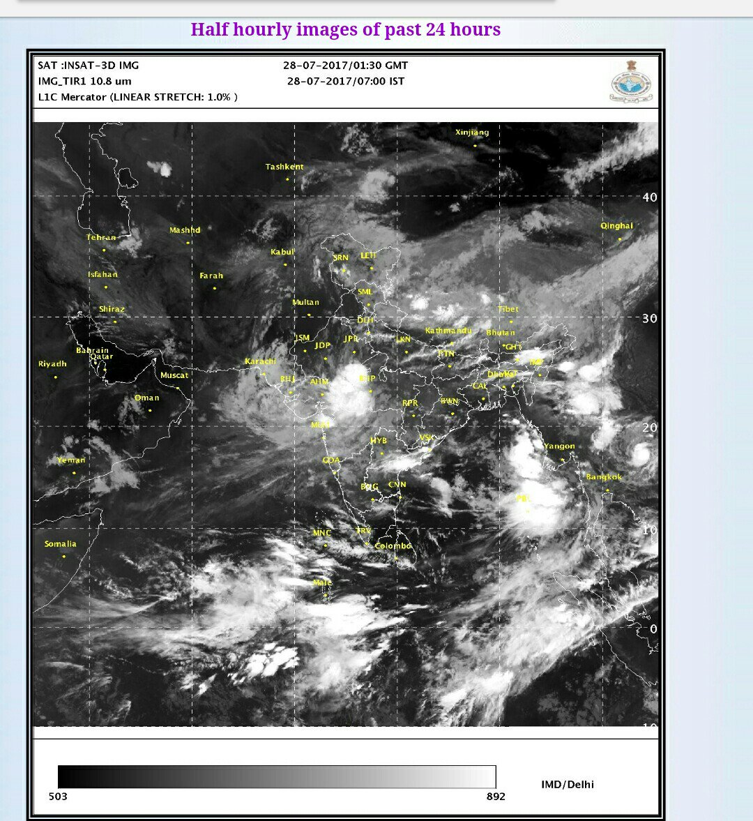 Hiteshchaudhari's tweet photo. Satellite Image 7:00 AM 28-7-17
Major relief for Banaskantha as upper air circulation of Rajasthan has now drifted to Pak due to heavy winds https://t.co/Ph6MO2sN2A
