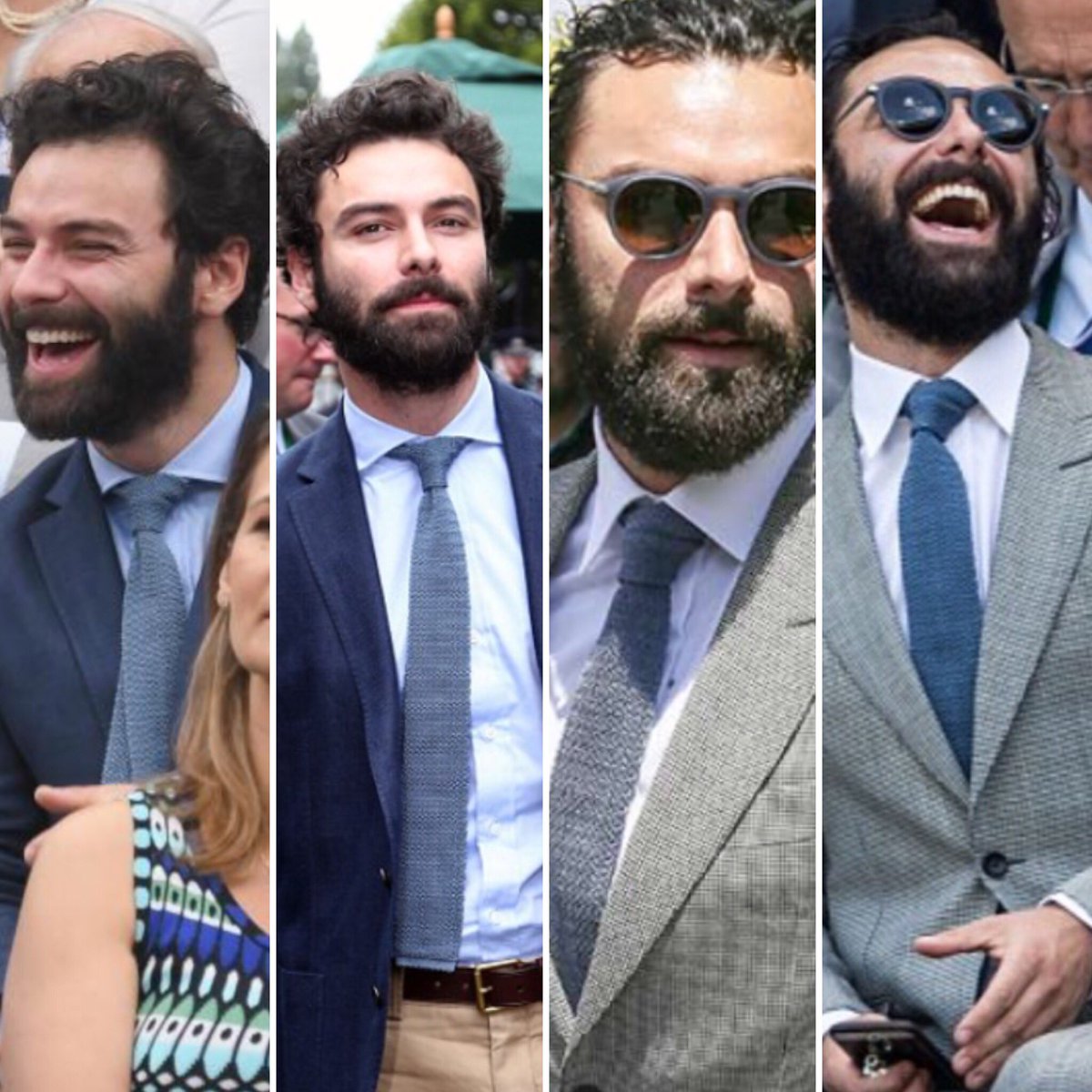 vPoldarkey's tweet photo. #Wimbledon2017 #Wimbeldon2016 @KennyHoStylist Same tie? #ThursdayThoughts #aidanturner #dunhill ? https://t.co/PDFigIMGWZ