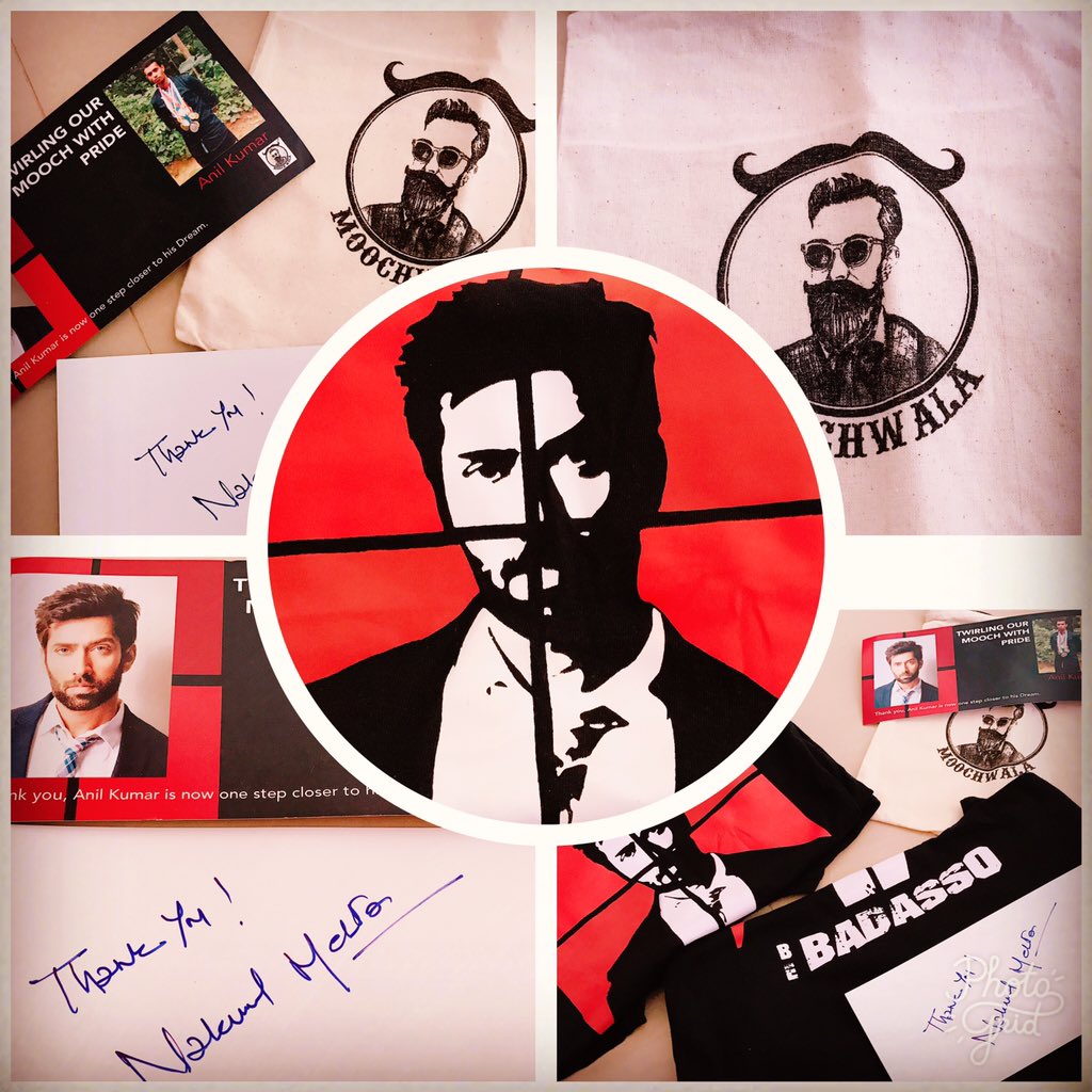 Anniedamo89's tweet photo. Card 2 b framed. Tee-wear it wit pride..Run along for 🇮🇳#BhaagAnilBhaag #BeBadasso Hearty ❤️to @NakuulMehta @themoochwala no words to xpress https://t.co/ykPYzZ8g8N