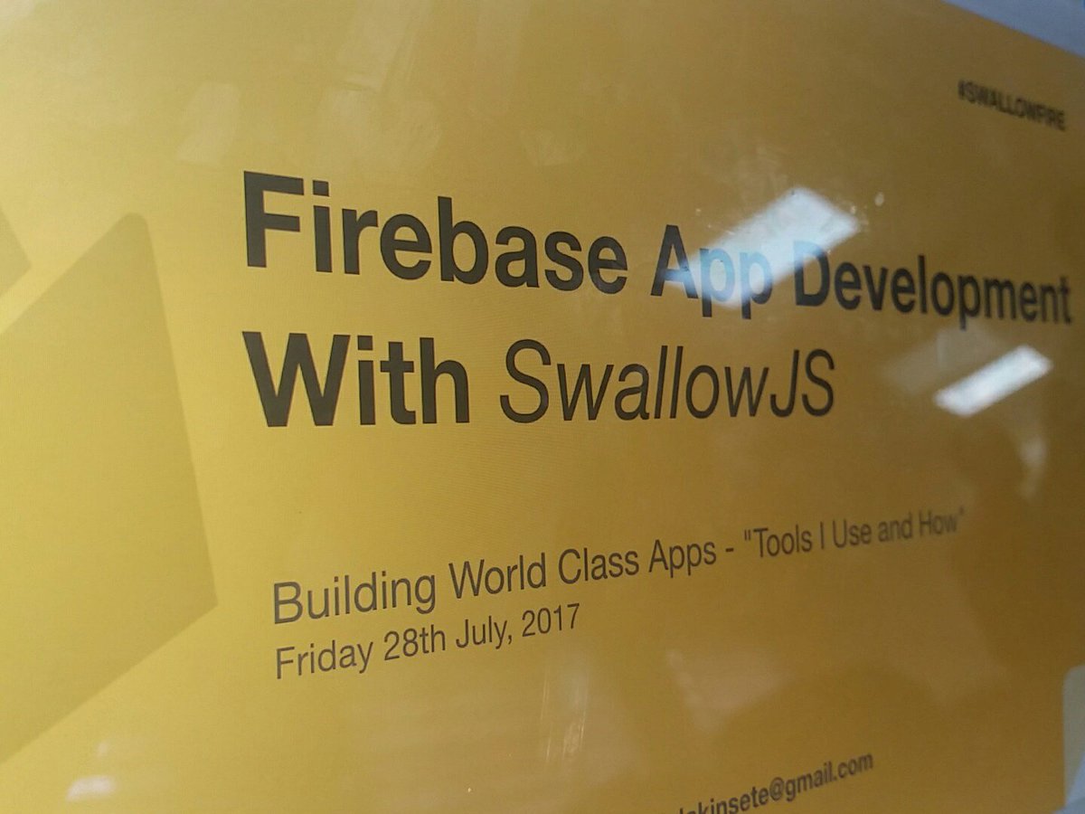 hurlatunde's tweet photo. #GDGlagosDevConf #SWALLOWFIRE #swallowJS https://t.co/ObBqMmFGuI