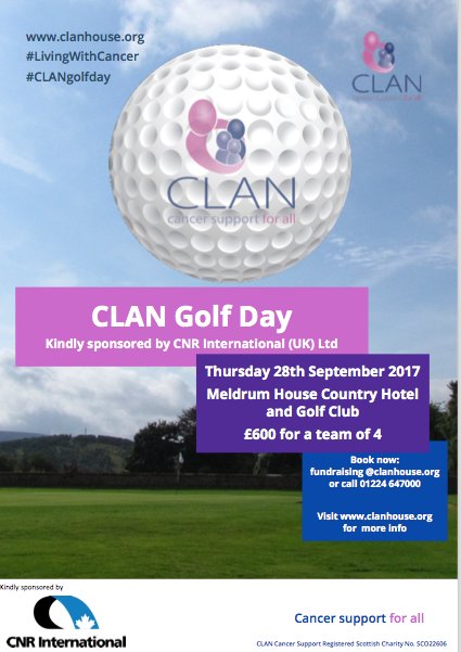 ClanNow's tweet photo. Registration is now open for CLAN's 2017 Golf Day at Meldrum Golf Club on 28th September https://t.co/L1mDPk1QjN https://t.co/G3Z5txMB2q