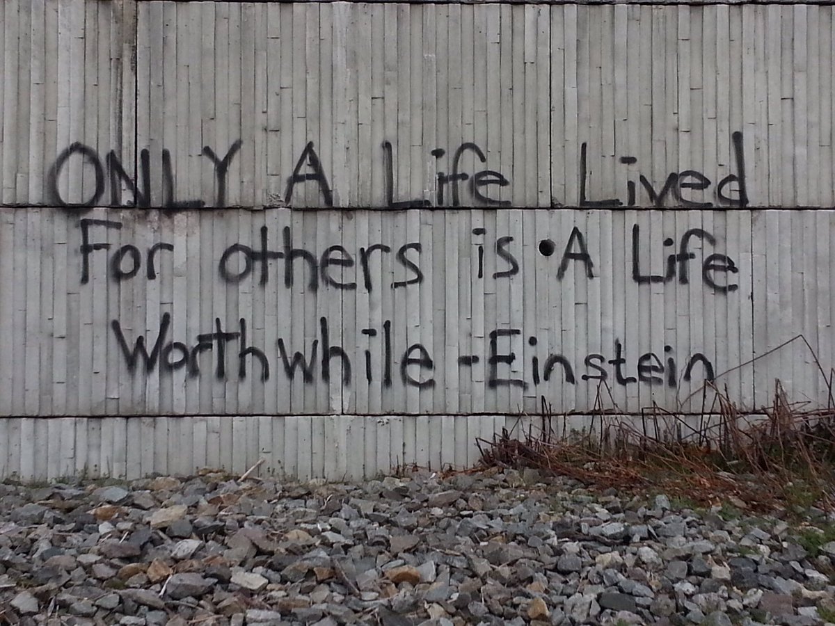 NameTbc's tweet photo. Only a life lived for others is a life worthwhile - Albert Einstein https://t.co/099l8OKP9D