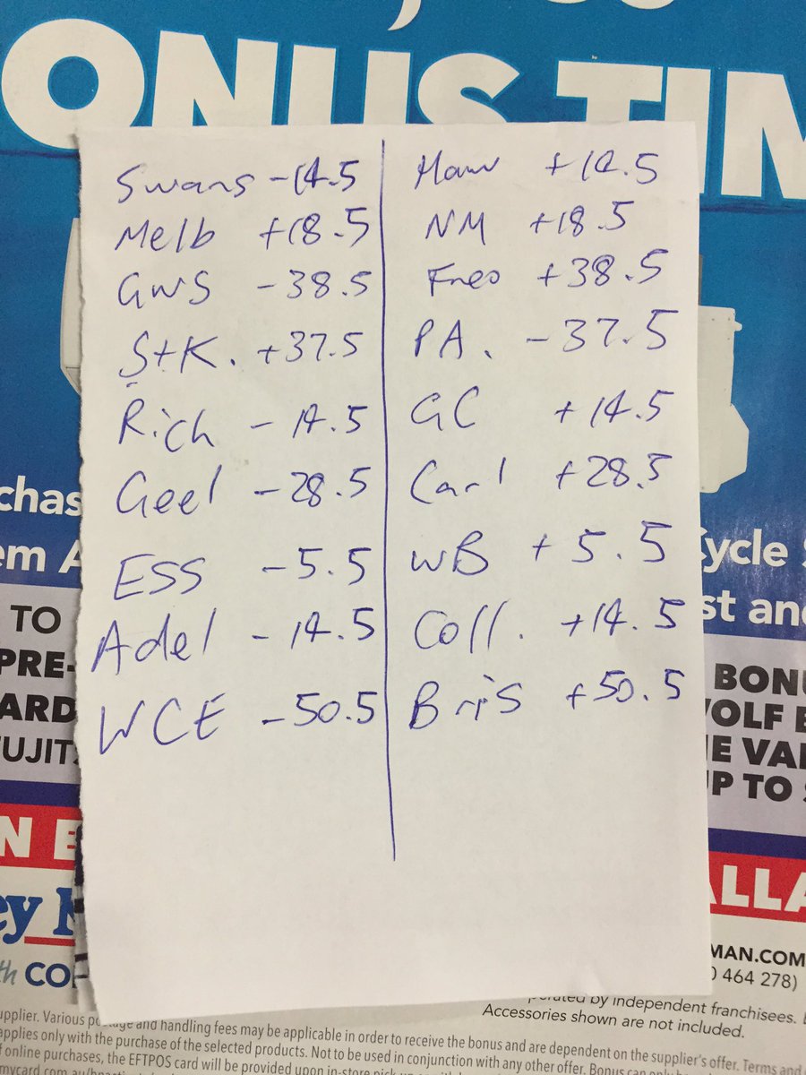 PuntingPower's tweet photo. What line bet do you like the most this week #round19 #afl #puntingpower https://t.co/XtWJbDsaW1