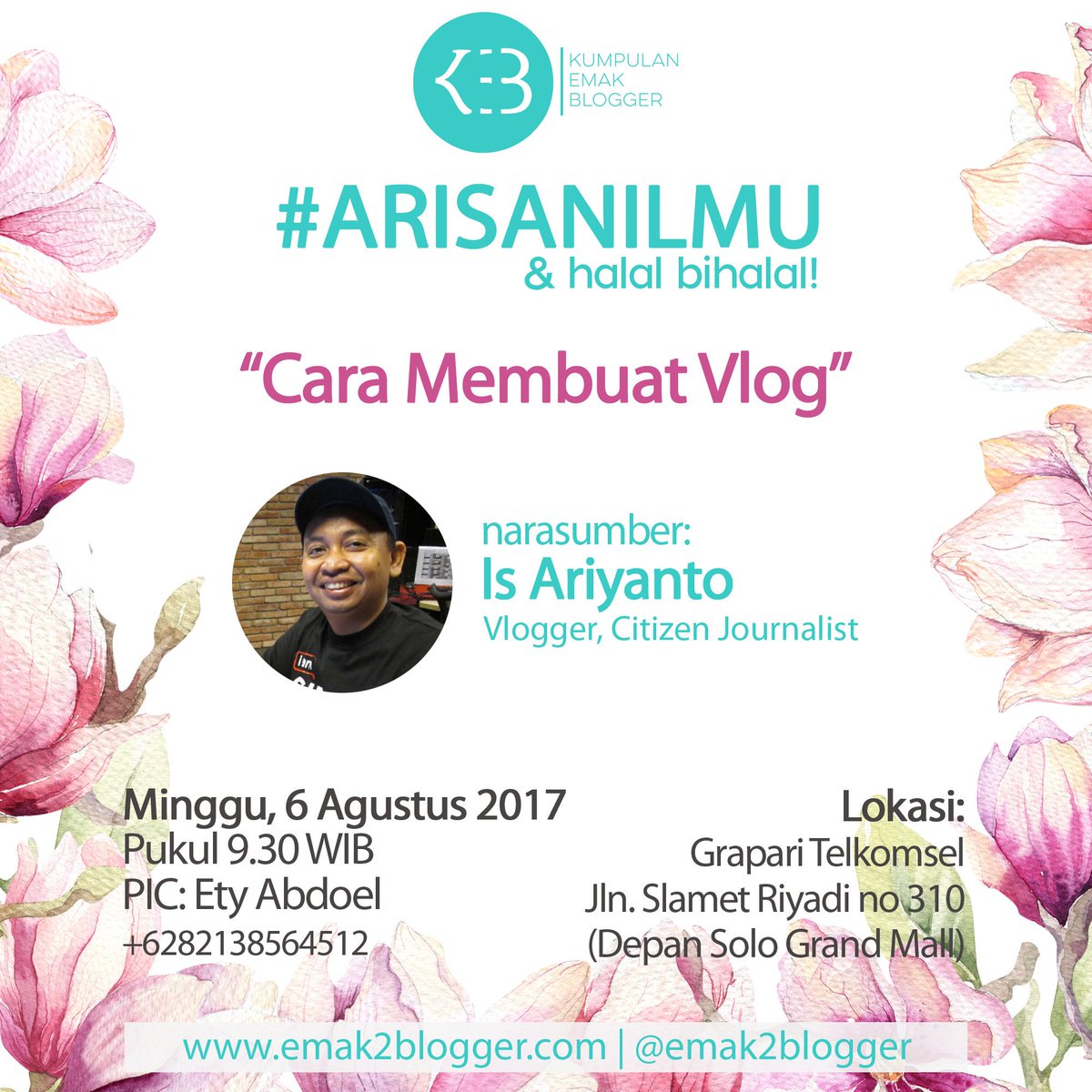 etyabdoel's tweet photo. Emak Blogger Solo bakal meet up lagi, belajar lagiii @AgendaSOLO
#emakblogger #bloggersolo #arisanilmukeb https://t.co/fDgU96S0na