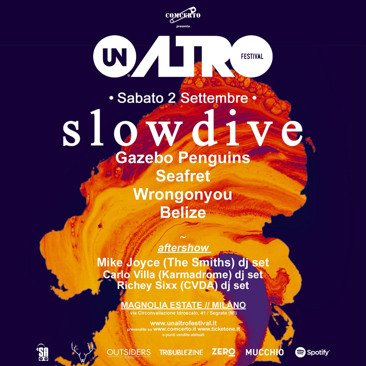 COMCERTO's tweet image. #UNALTROFESTIVAL svelata la line up della V edizione del festival
SABATO 2 SETTEMBRE | MILANO – MAGNOLIA
BIglietti 👉 bit.ly/2pFhnrH