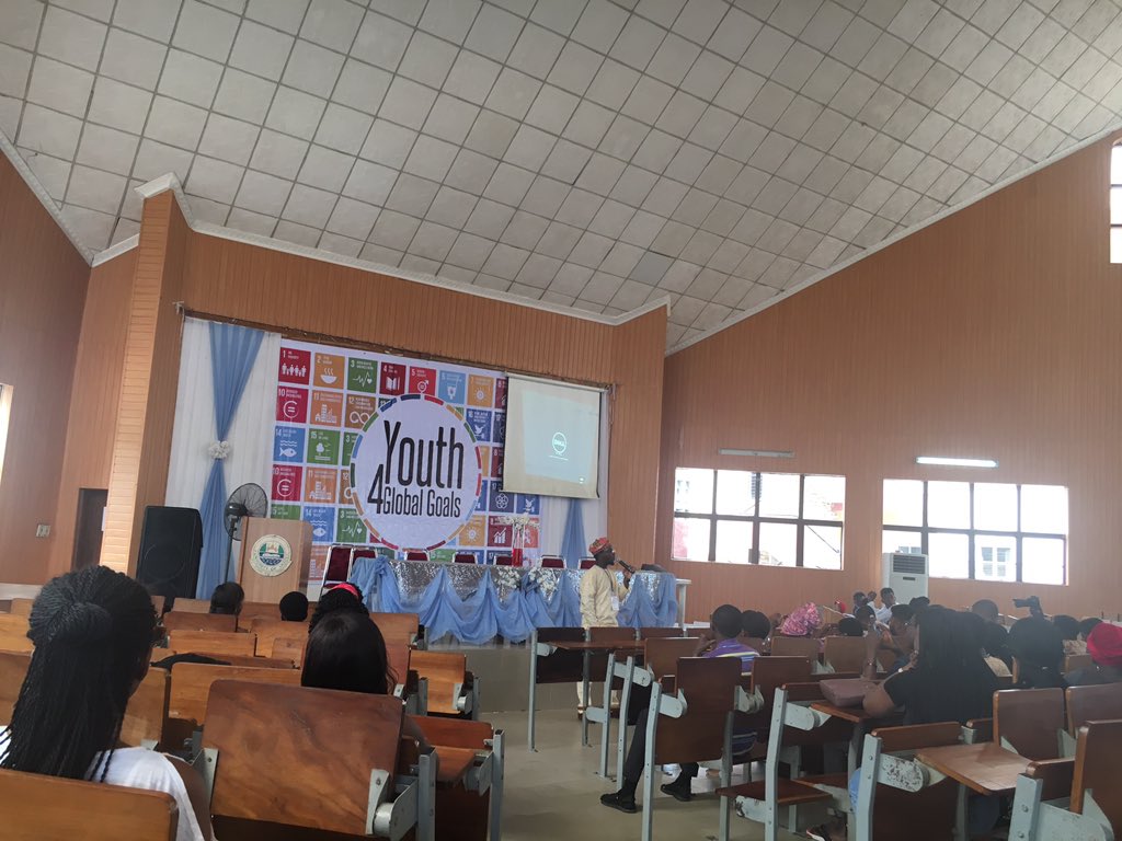 I'm at the #YouthSpeak forum for AISEC Lagos.
 #Youth4GlobalGoals #SDGs