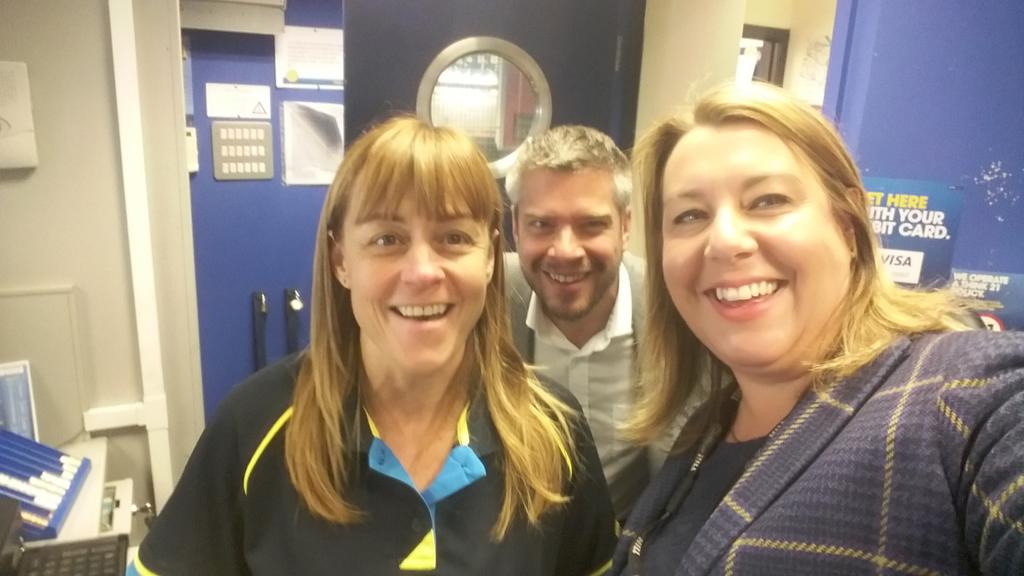 Visits today with photo bomber <a href="/Wright272/">Mark Wright</a> #LBOMarton and the lovely Sharon who is impressed with the new tablet
