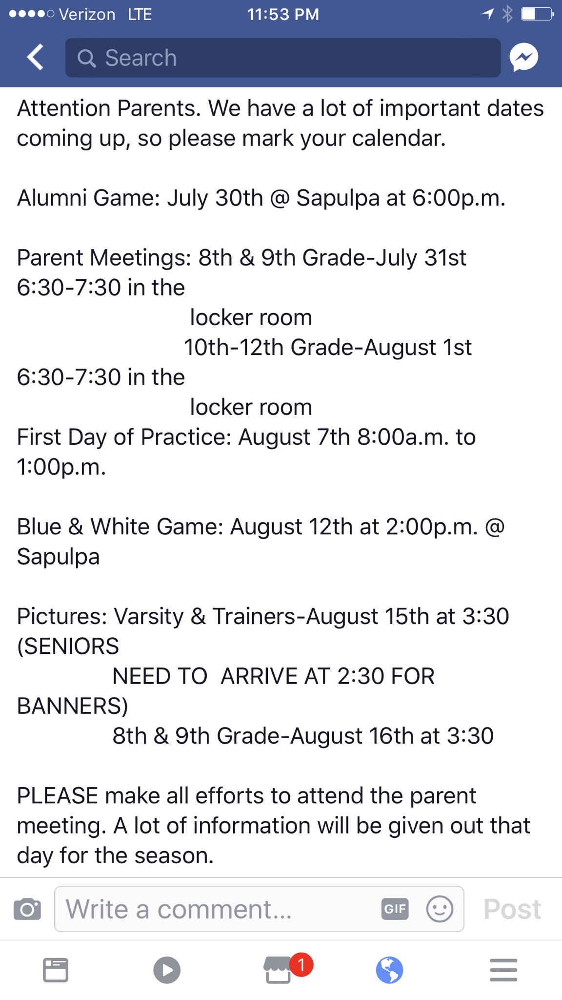 Sapulpa Football on Twitter: "Here's some very important dates/info for