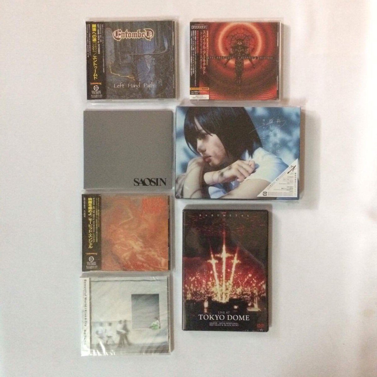 CD2handsTH's tweet image. ของที่เข้ามาเมื่อวาน ลงไม่หมด

#babymetal #saosin #rarecd #พรีออเดอร์ซีดี #พรีออเดอร์เสื้อวง #สั่งซีดี #สั่งเสื้อวง #CD2hands