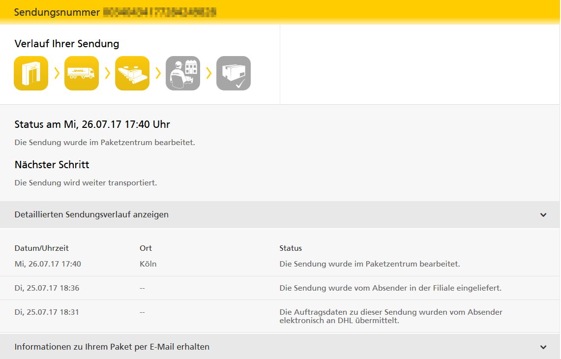muaddib1406's tweet photo. @DHLPaket Leider auch weiterhin keine Bewegung der Sendung erkennbar. Wird auch heute nicht zugestellt werden können. 😢 https://t.co/FvhXxxMT79