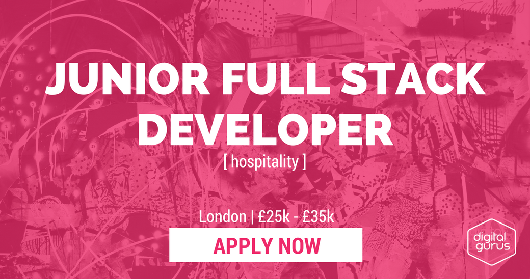 DigitalGurus's tweet image. NEW #JuniorFullStackDeveloper JOB| London | £25k - £35k | bit.ly/2tFqSZG | #developerjob #fullstack #londonjobs