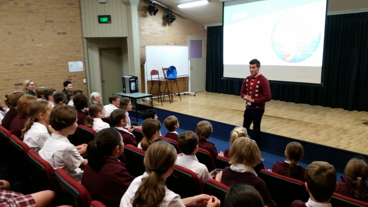 40HourFamine's tweet photo. #40HF ambassador &amp; former refugee Saad Al Kassab, tells Good Shepherd Lutheran College students of his journey, fleeing war-torn #Syria https://t.co/2LjsIwp3iJ