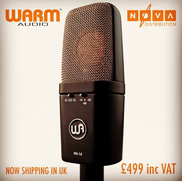Nova Distribution (@nova_pro_audio) on Twitter photo NOW SHIPPING IN UK
<a href="/WarmAudio/">Warm Audio Support</a> WA-14 Studio Microphone - £499.00 click following link for official UK Nova Dealers nova-distribution.co.uk/find-a-dealer-2 NOW SHIPPING IN UK
<a href="/WarmAudio/">Warm Audio Support</a> WA-14 Studio Microphone - £499.00 click following link for official UK Nova Dealers nova-distribution.co.uk/find-a-dealer-2