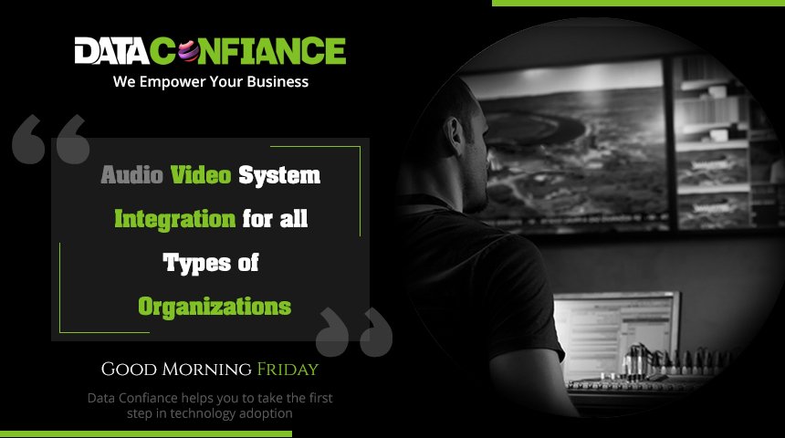 DataConfiance's tweet image. Audio Video System Integration for all Types of Organizations
#Audio #Video #AudioVideoSystem #DataConfiance