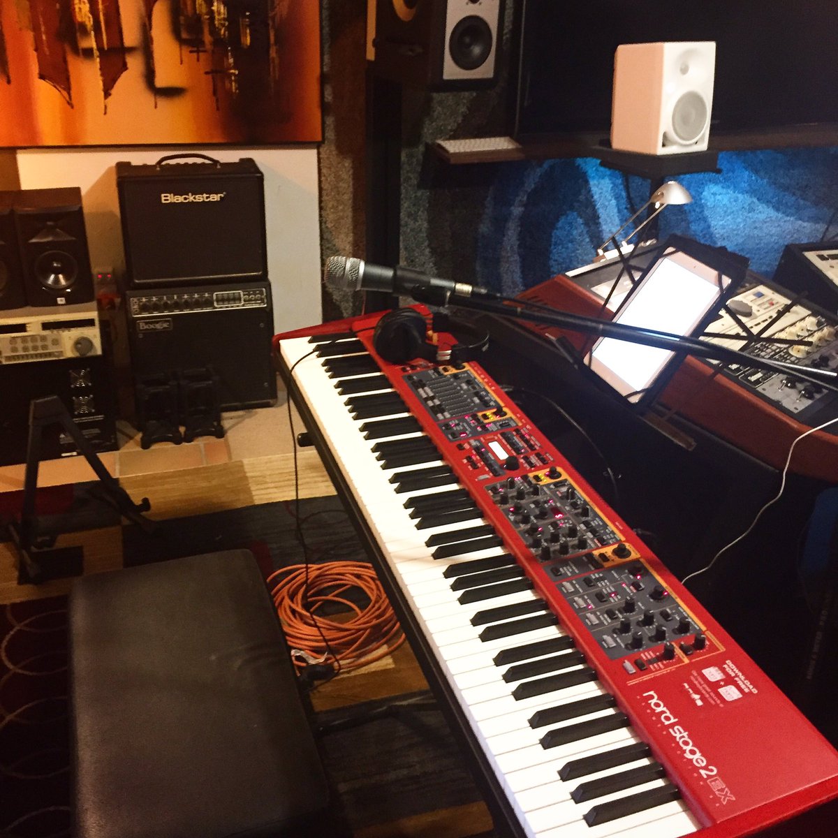 Recording today for 7 hours with <a href="/TheFreilachBand/">Freilach Band</a> was a fantastic experience. 
#nord #keys #tracking #rhythm