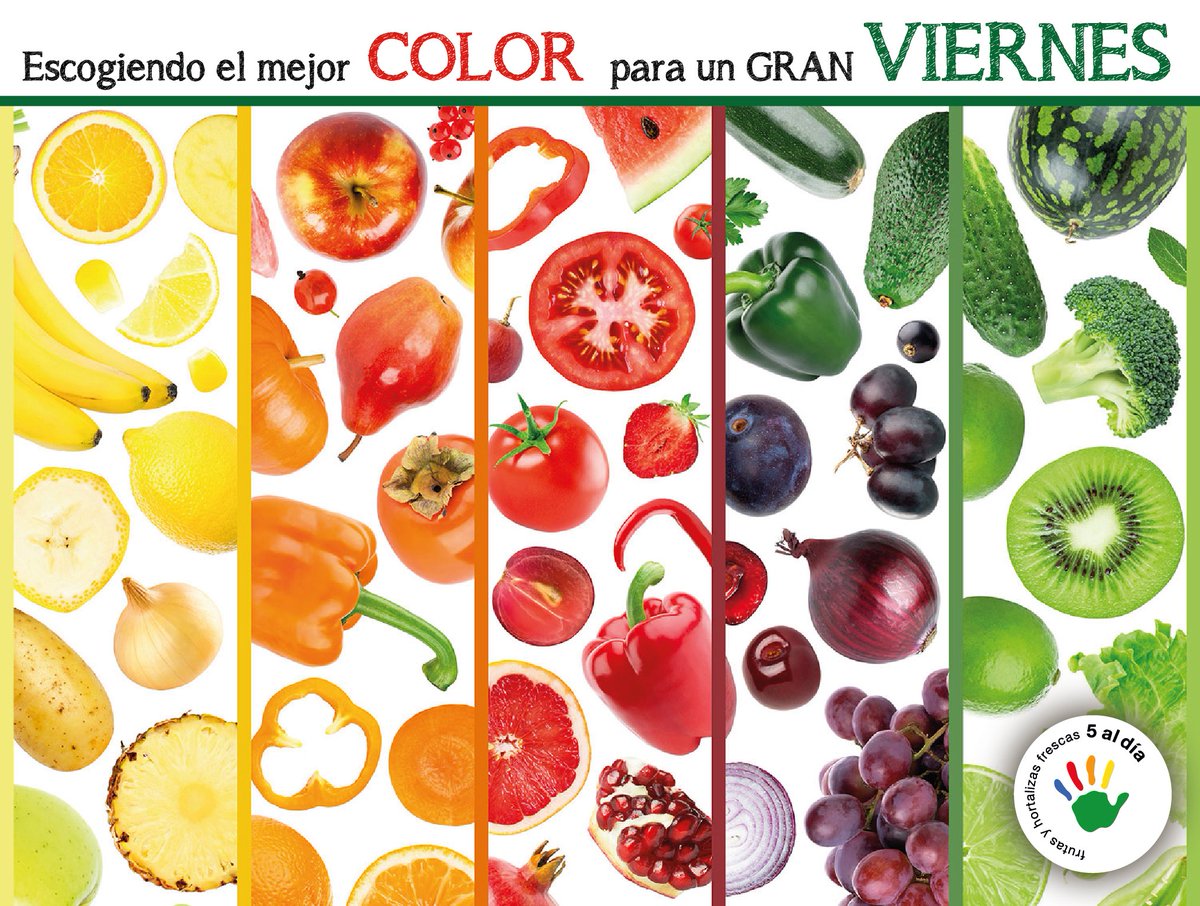 Llegó el #viernes vamos a darle #color al #findesemana 🍋🍊🍎🥒🥝 #Practicael5