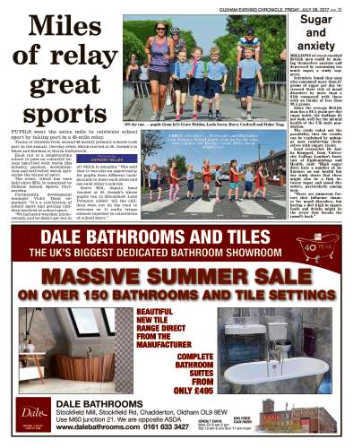 KnowledgeOldham's tweet photo. Sporty pupils from @StJosephsRCShaw and Blackshaw Lane re-create the Beatles' iconic Abbey Road album cover in today's @OldhamChronicle https://t.co/1c0hqka5Gn