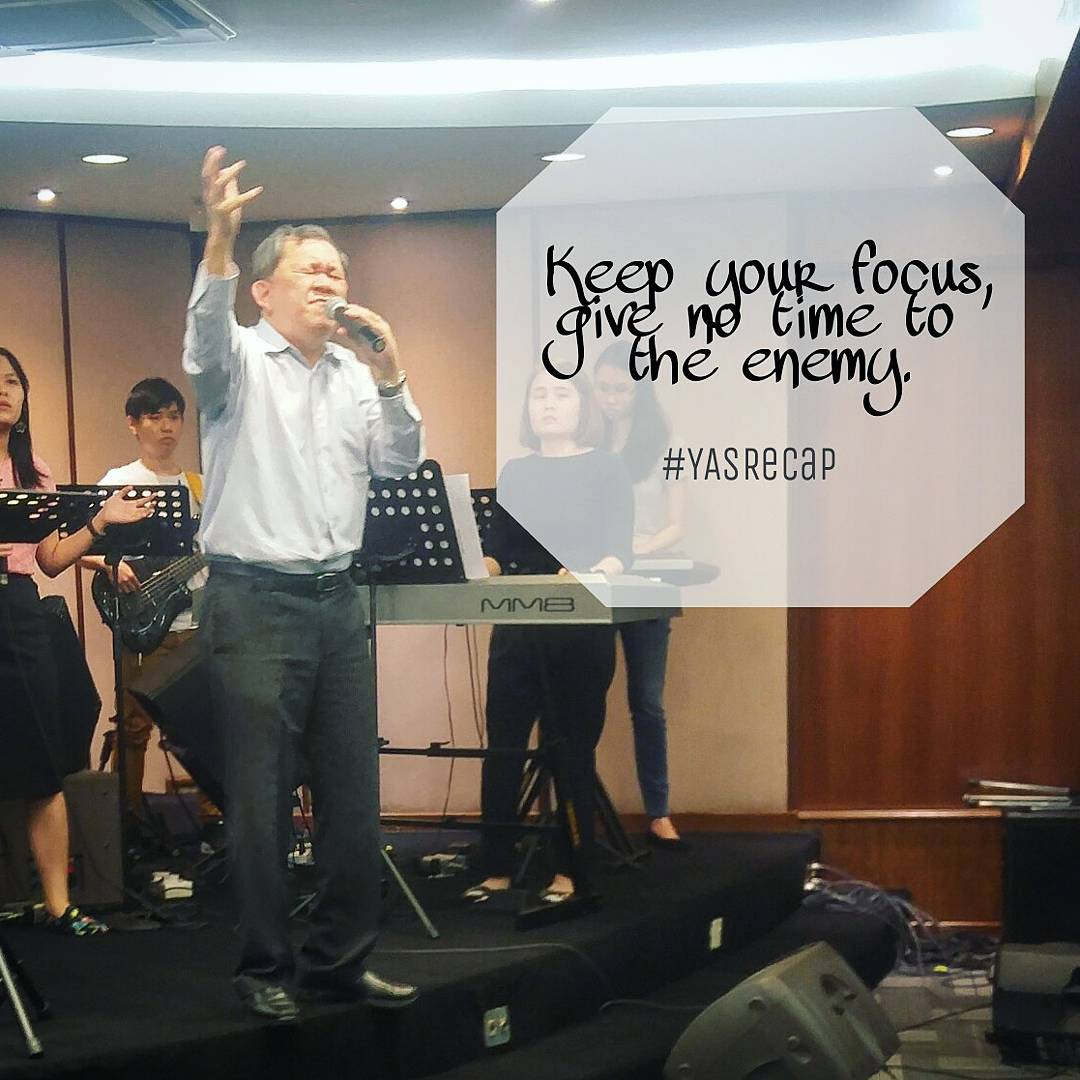 CampusAction's tweet photo. #YASRecap Resist the temptation of things that take away your focus from God. https://t.co/19fpO1CG8M