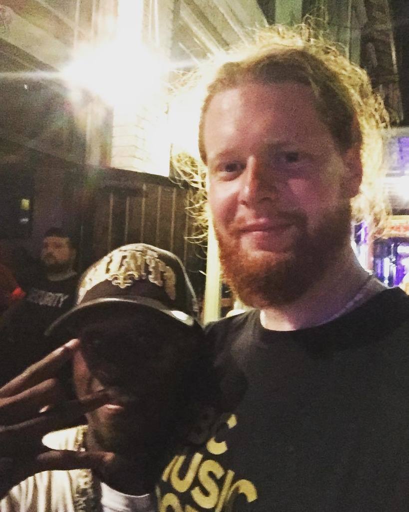 butchermusic's tweet photo. With Eugene Grant of The #slowrollasbrassband #lilsatchmo watch for him on the next @heavyweightsbb release #thisc… https://t.co/ycMq04BuRV https://t.co/sFGZaKEiJF