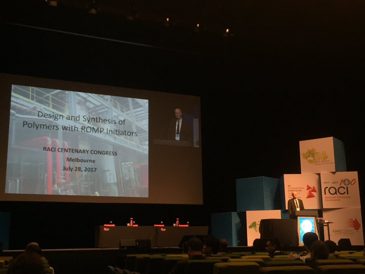 To book-end the conference, Grubbs is back #RACI100 #olefinmetathesis