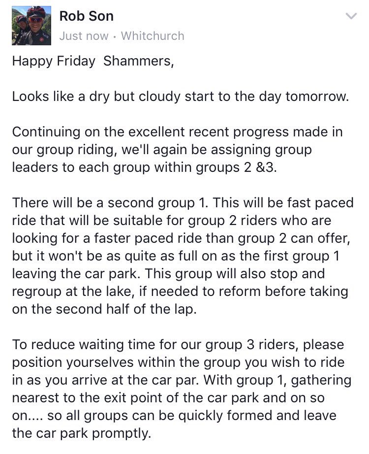 SAScycleclub's tweet photo. Every Saturday - SAS Lap of the Laps.
7am Ashton Way car park
#collectivecycling
#LOTL https://t.co/B73rNVQxu6