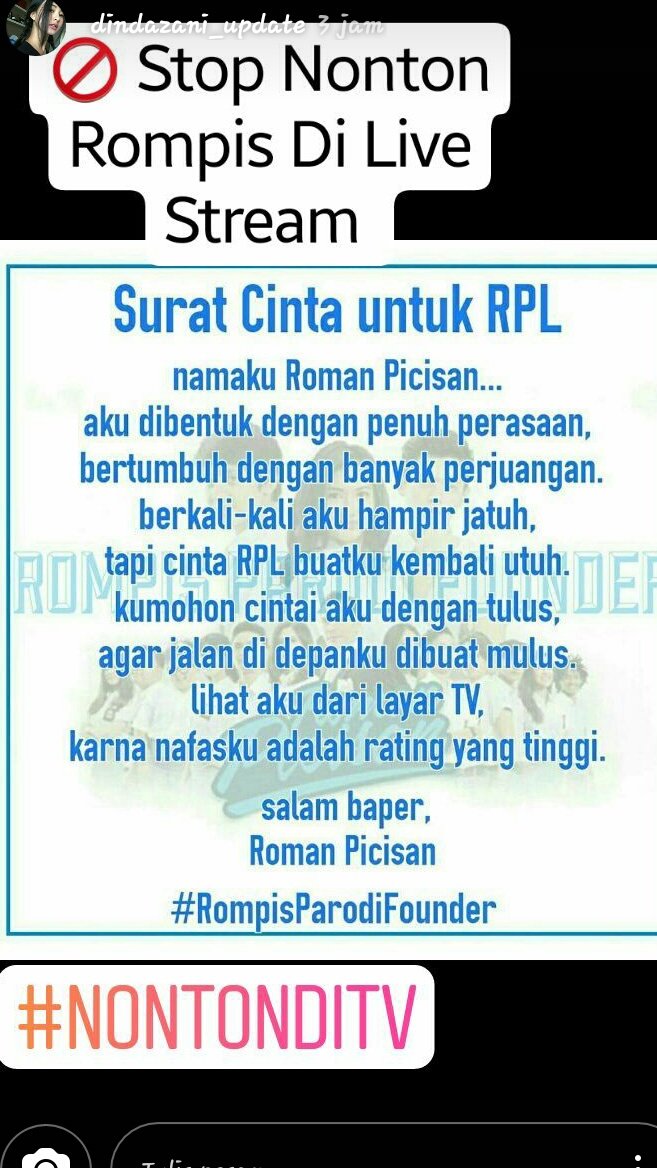 lalatiefah_'s tweet photo. Ingatt! ! Nonton Di TV
#SaveRomanPicisan 
#SaveRomanPicisan 
@ROMPIS_LOVERS 
@RoLand_Addict 
@OfficialRCTI https://t.co/eTpYFUO2DJ