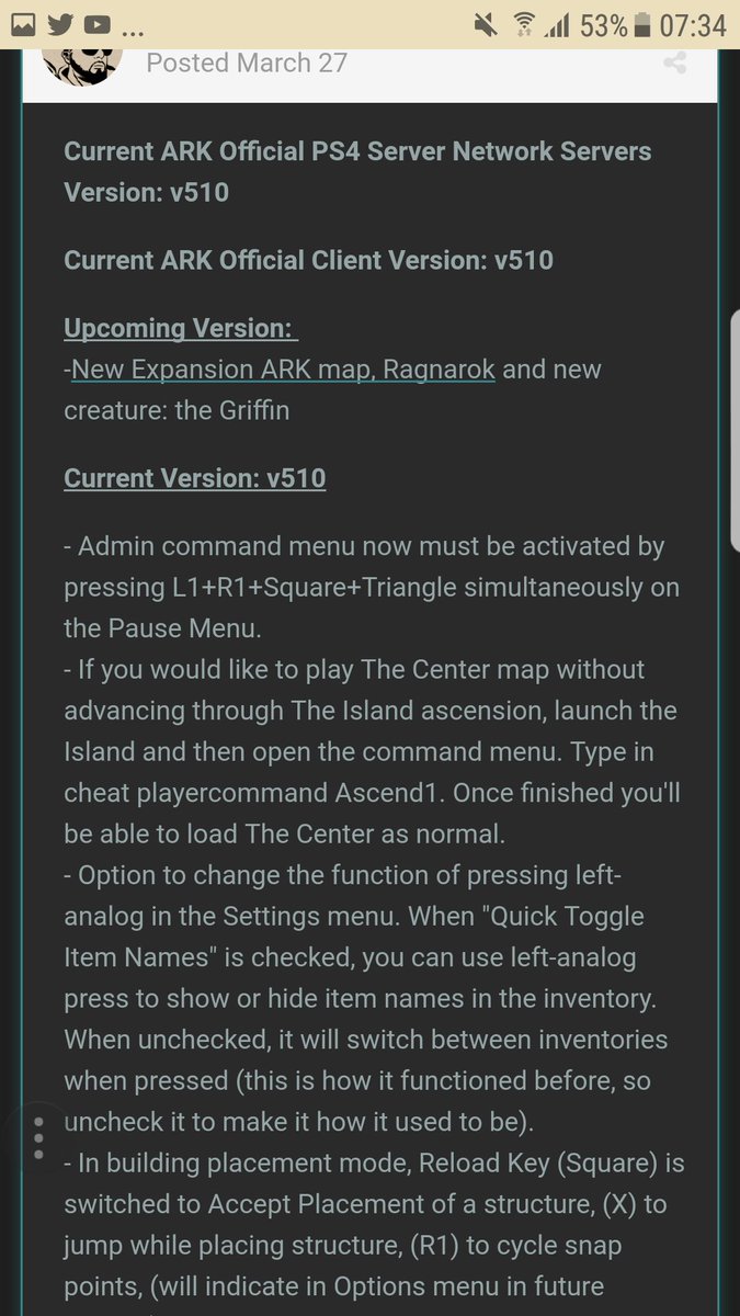 forstørrelse midt i intetsteds ar ARK on PlayStation on Twitter: "@jinyxx Its just they way they changed it.  You can inout a admin command so you dont need to https://t.co/nH3cBmYz1S"  / Twitter