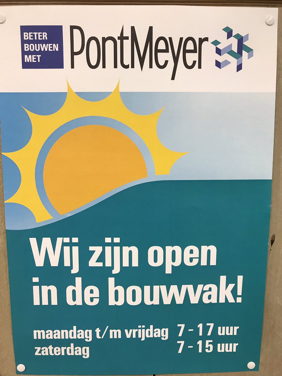 pontmeyernuth's tweet photo. U leest het goed! Dezelfde bereikbaarheid en service die u van ons gewend bent, ook tijdens de bouwvak. #PontMeyer https://t.co/BhgZKOLoJn