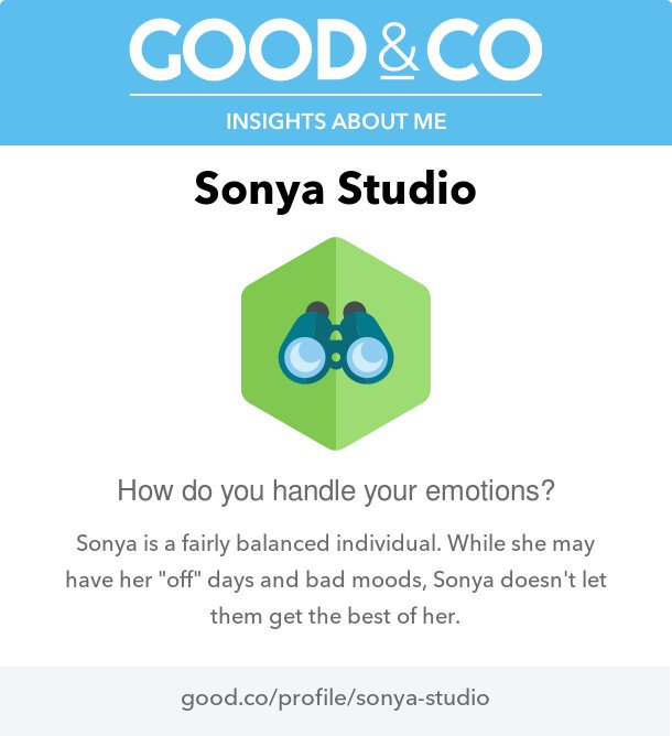 sixthmn's tweet image. About me from @ingoodco: "You're a fairly balanced individual" good.co/r/w7hlp