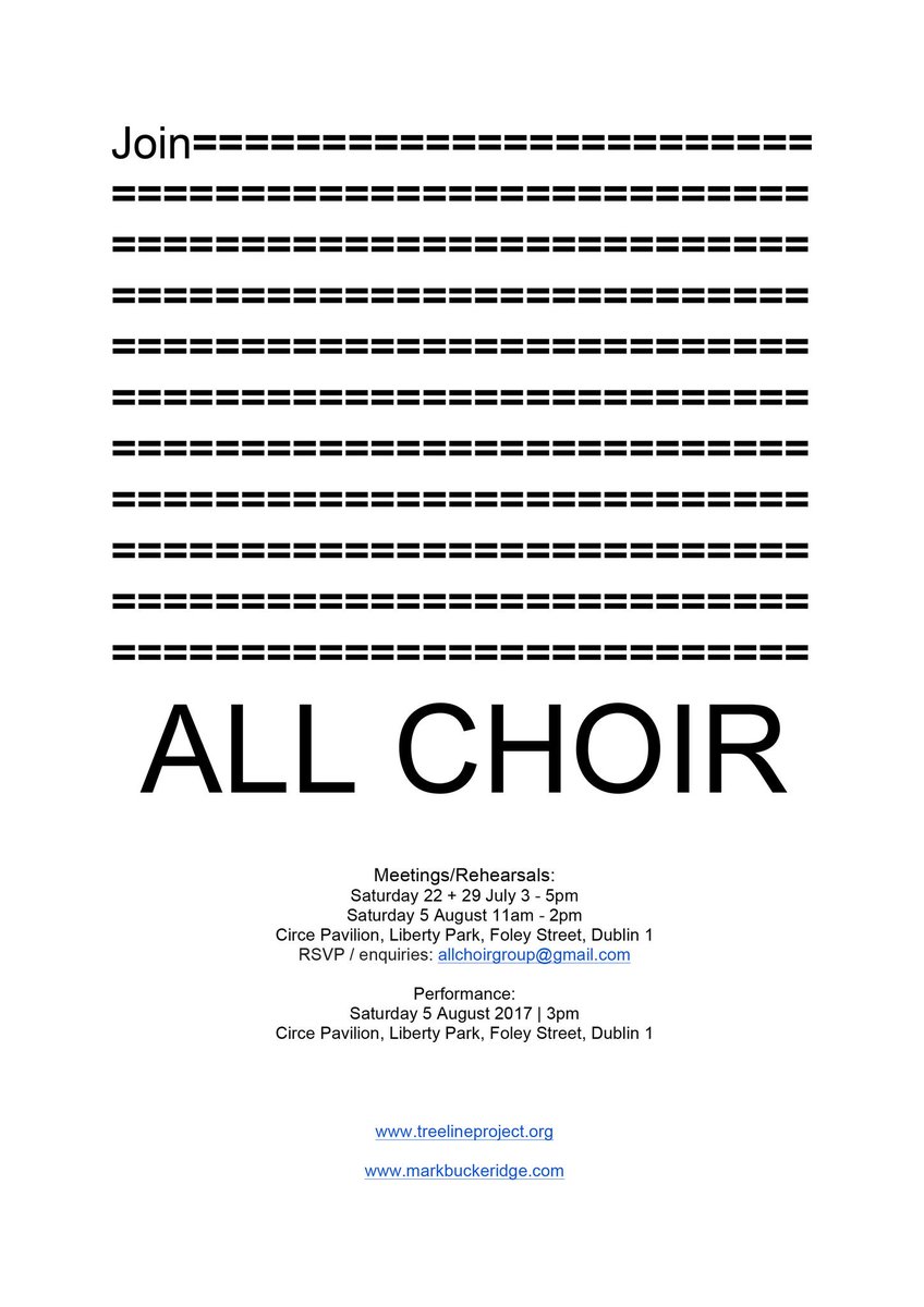 Ahead of their performance on 05/08 ALL CHOIR by <a href="/MarkBuckeridge/">MarkBuckeridge</a> are rehearsing tom 4:30-7pm #CircePavilion
Come along! #Ulysses #Joyce