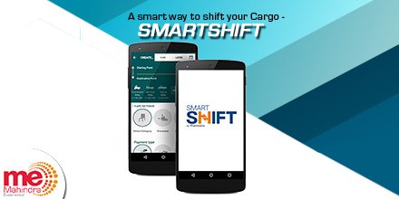 MahindraExp's tweet photo. #DidYouKnow SmartShift can connect businessmen and transporters within 3 minutes? Be a #SmartShifter. Download now https://t.co/yDucmcVVbI https://t.co/UhAWL4IA0s